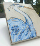 Blue Heron hand painted | coastal beach nautical: 8x10 standard canvas