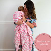 On Wednesdays We Wear Pink  Baby Swaddle Blanket