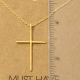 Metallic Cross Necklace: G