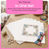 Blank Needlepoint Canvas Sheets Set of 6 13 Mesh Mono Canvas: 8" x 8" | Set of 6
