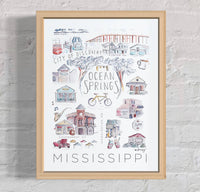 Mississippi City Prints (Unframed; Packaged Only): Pass Christian / 12" x 16"