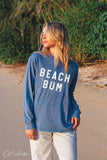 BEACH BUM Mineral Washed Long Sleeve Graphic  : CREAM / S