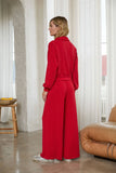 Brushed Modal Wide Leg Drawstring Pants: Taupe / M