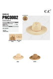 C.C Packable Pattern Panama Hat: Beige