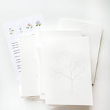 Garden flowers paintable notecards