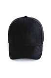 FAUX SUEDE 5 PANEL WITH BRAIDED ROPE Cap: Black