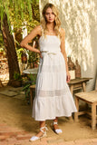 CONTRAST EYELET DETAILED MAXI DRESS - 6086D: Black / S