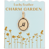 Charm Garden - Scalloped Initial Charm - Gold - H