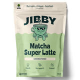 Jibby Matcha Super Latte - Collagen, Mushrooms, Superfoods: A Tad Sweet / 10 Servings