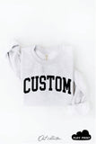 CUSTOM PUFF Print Graphic Sweatshirt: ATHLETIC HEATHER / S