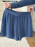 Striped Soft Button  Loungewear Shorts: Small / Shorts