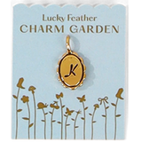 Charm Garden - Scalloped Initial Charm - Gold - K