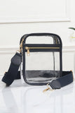 Clear PU Cross Body Mini Bag: Black