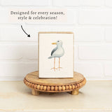 Seagull Block Sign | Coastal Decor | Wooden Decor