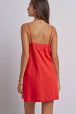 Minimalist Adjustable Strap Slip Mini Dress: LT BLUE / S-M-L:2-2-2