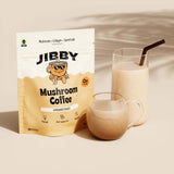 Jibby Mushroom Coffee - Collagen, Mushrooms, Superfoods: 10 Servings