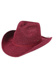C.C Sequin Cowboy Hat: Beige