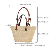 PERSONALIZED FASHIONABLE LARGE CAPACITY STRAW BAG_CWAB4707: Beige / (OS) 1