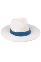 C.C Adjustable String Straw Hat: Gray/Black