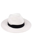 C.C Adjustable String Straw Hat: White/Black