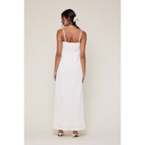 TEXTURED TIE-FRONT MAXI DRESS / WL25-11712: BLACK / M