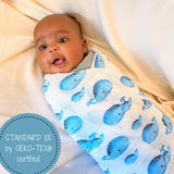 Whale, Whale, Whale Baby Swaddle Blanket