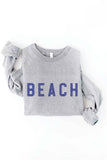BEACH Graphic Sweatshirt: VINTAGE WHITE / S