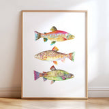 3 Trout No. 4: Unframed / 5 x 7