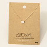 Gold Dipped Oval Opal Pendant Necklace: G