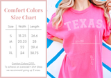 American Flag Faux Texture Patchwork Comfort Colors Tee DTF: Ivory / Small