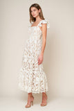 A solid lace midi dress - ID20631 WHITE: White / Contemporary / S