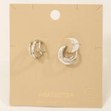 Mini Three Layered Hoop Earrings: G