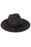 C.C Adjustable String Straw Hat: White/Black