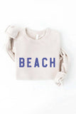 BEACH Graphic Sweatshirt: VINTAGE WHITE / XL