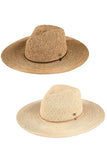 C.C Packable Pattern Panama Hat: Beige