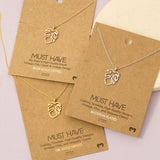 Monstera Cutout Pendant Necklace: G