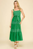 CONTRAST EYELET DETAILED MAXI DRESS - 6086D: Black / L