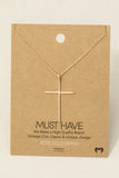 Metallic Cross Necklace: G