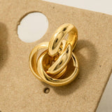 Metallic Knot Stud Earrings: G