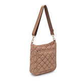 Fia - Quilted Puffer Crossbody: Natural