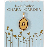 Charm Garden - Scalloped Initial Charm - Gold - B