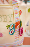 Icon Mini Canvas Tote - Embroidered: Sea Stripes