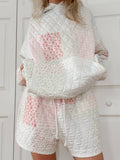 Quilted Pastel Shorts: Pastel / Large