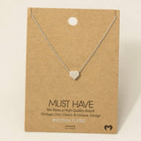Dainty Heart Pendant Necklace: G