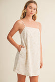 FLORAL JACQUARD DRESS: NATURAL / S