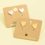 Gold Dipped Polished Mini Stud Earrings: G