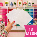 Blank Needlepoint Canvas Sheets Set of 6 13 Mesh Mono Canvas: 10" x 14" | Set of 6