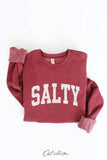 SALTY Graphic Sweatshirt: VINTAGE WHITE LONG SLEEVE / S