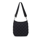 Fia - Quilted Puffer Crossbody: Natural