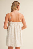 FLORAL JACQUARD DRESS: NATURAL / L